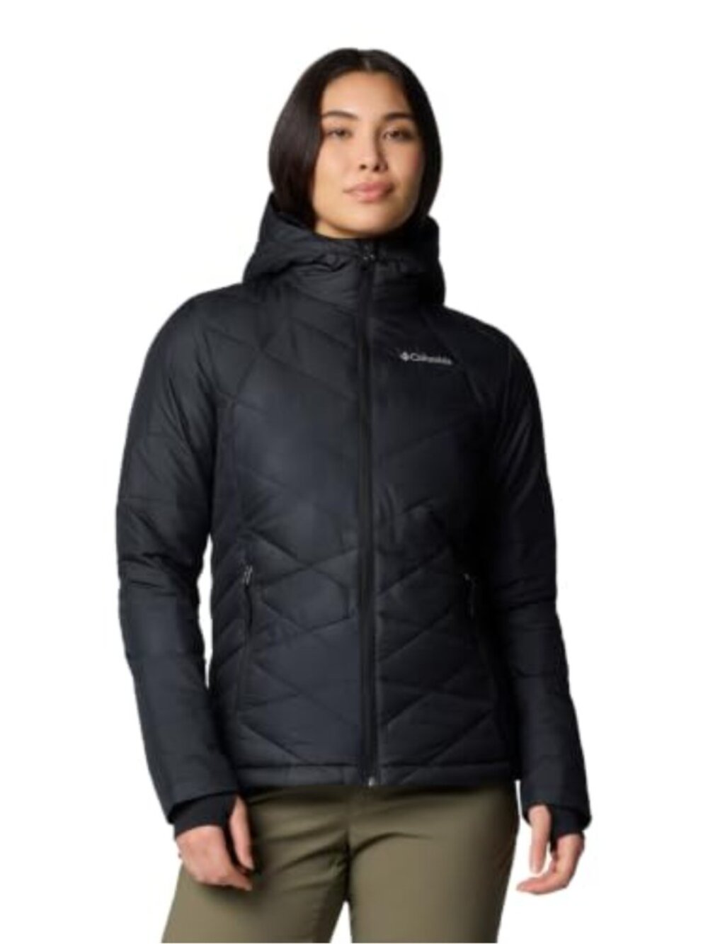 Columbia Heavenly Hooded Puffer Jacket Omni-Heat Reflective Zip Women's